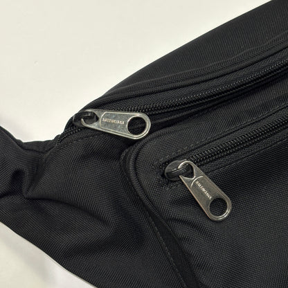 Balenciaga Explorer Sporty B Logo Embroidered Beltpack Medium Black