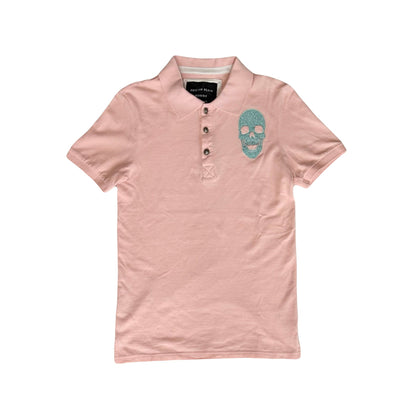 Philipp Plein Skull Old English Polo Pink