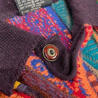 90's Coogi 3D Knit Sweater w/Collar Multicolor