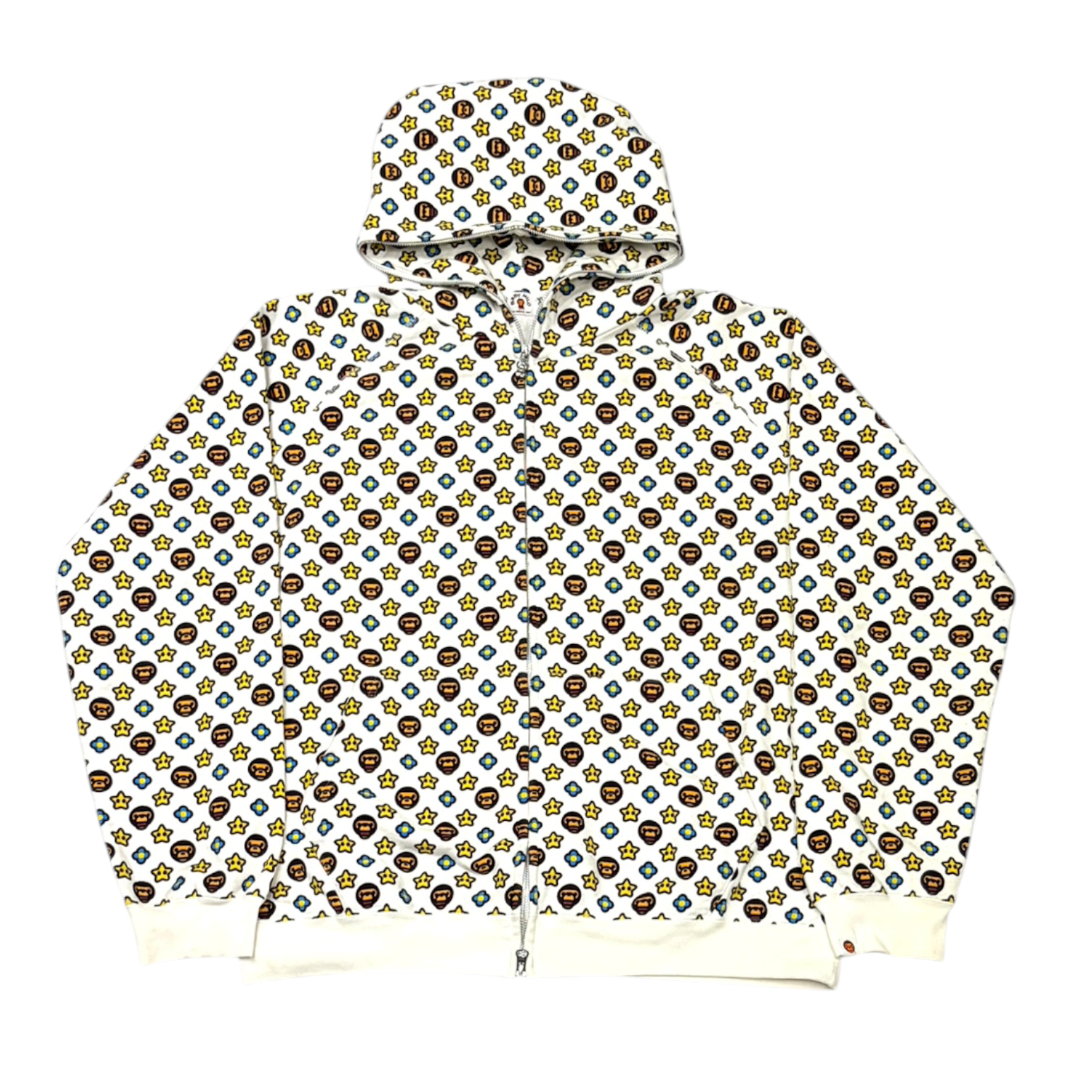 BAPE Baby Milo White Monogram Full Zip