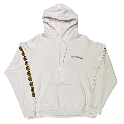 Chrome Hearts Plus Cross Logo Pullover Hoodie White/Yellow