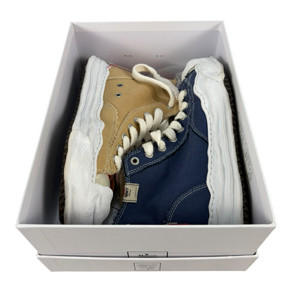 Maison Mihara Yasuhiro Original Sole Toe Cap Hi Sneaker Navy/Beige