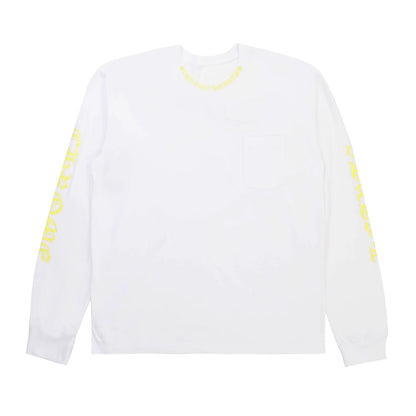 Chrome Hearts Neck Logo Longsleeve White/Yellow