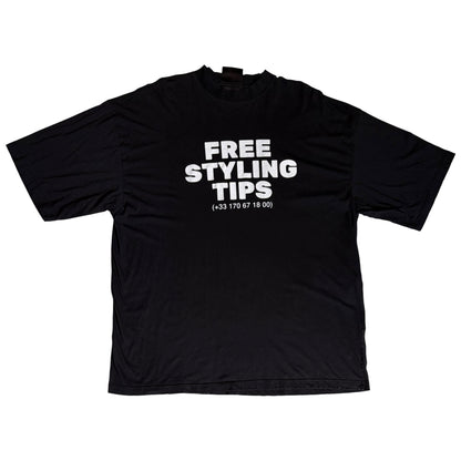 Balenciaga Styling Hotline Large Fit T-shirt Black Faded