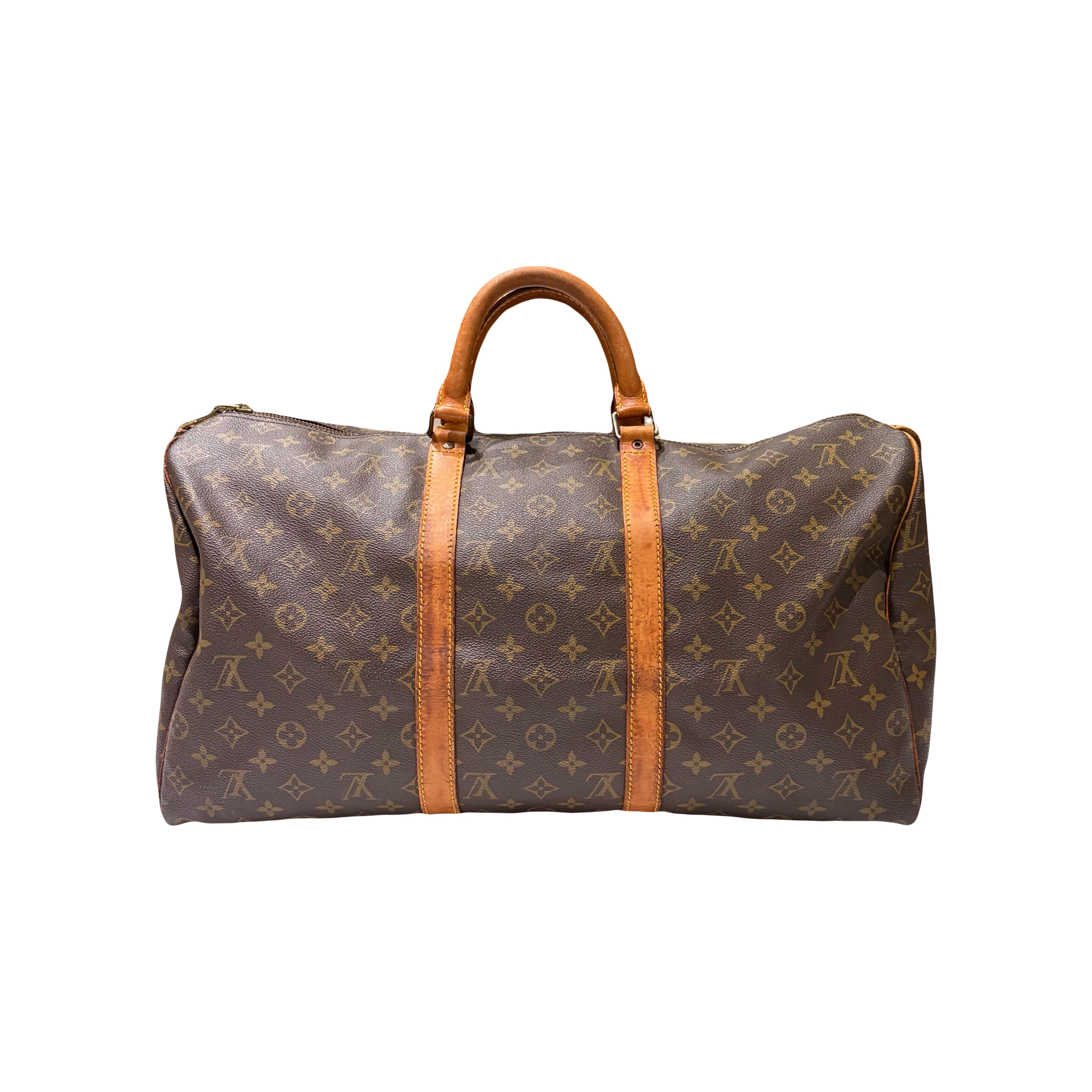 Louis Vuitton Monogram Keepall 50 Brown Vintage