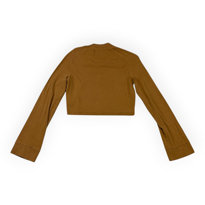 Kith Women's Cropped Mock Neck LS Top Brown