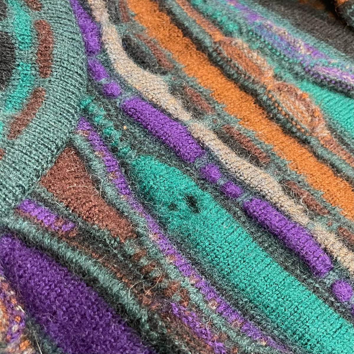90's Coogi 3D Knit Sweater Multicolor
