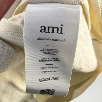 Ami Paris Tonal Ami De Coeur T-shirt Vanilla/Vanilla