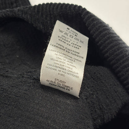 Stussy Wide Wale Corduroy Zip Up Black