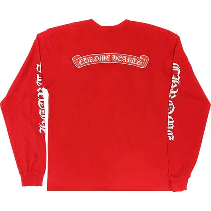 Chrome Hearts Horseshoe L/S T-shirt Red/White
