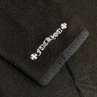 Chrome Hearts Horseshoe Logo Fleece Hoodie Black