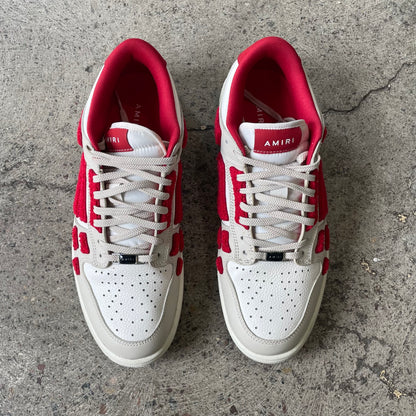 AMIRI Skel Top Low White Red Chenille