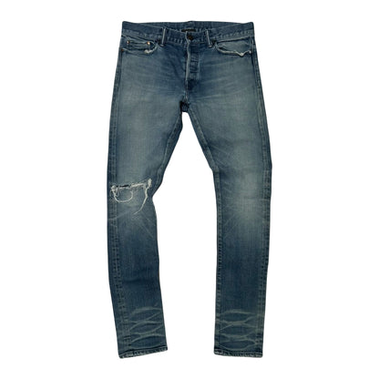John Elliot Distressed Skinny Jeans Blue