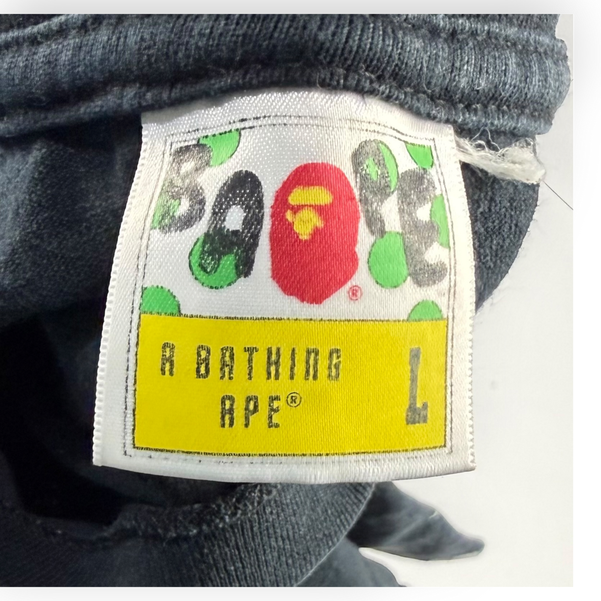 BAPE Camo Zipper Ape Head Tee Black