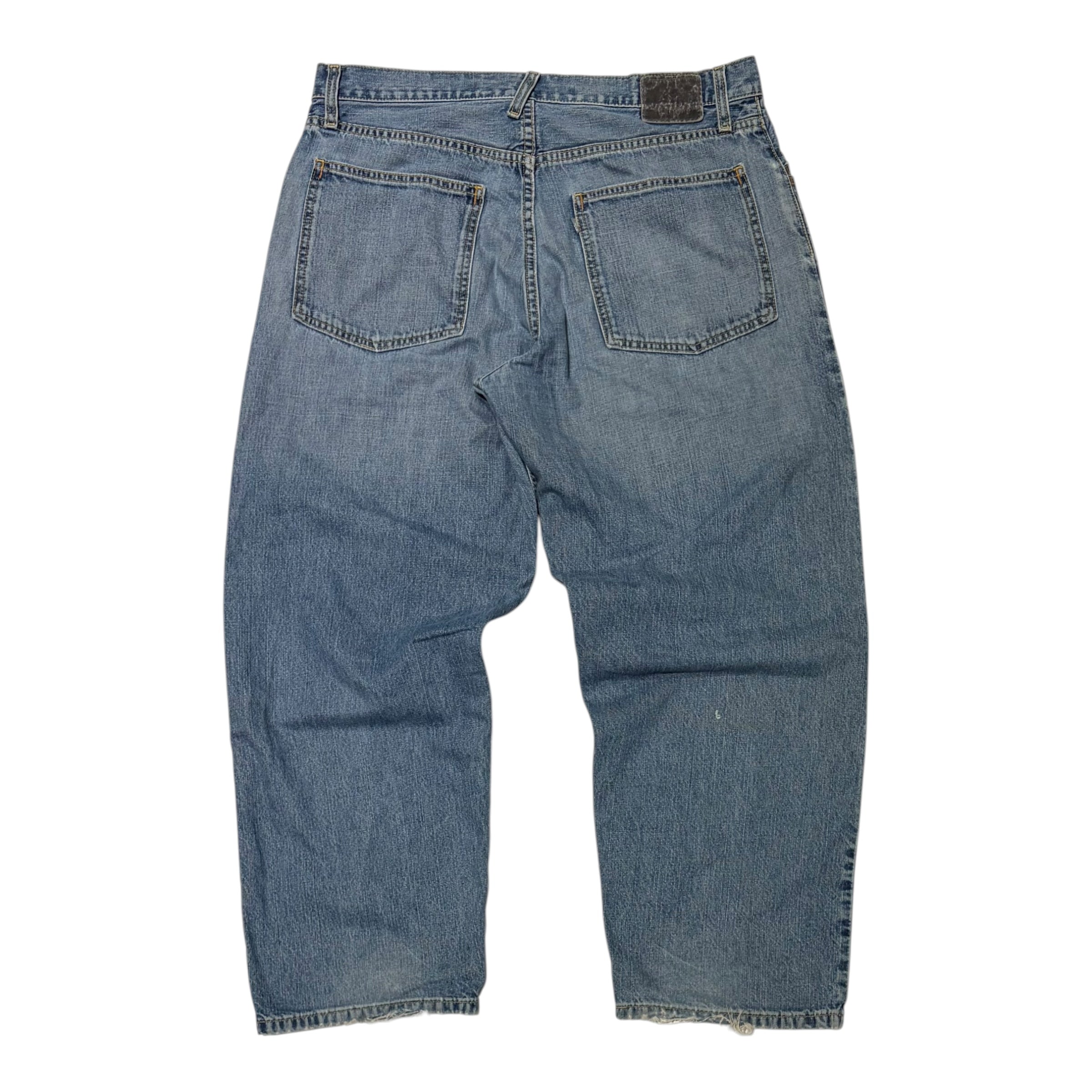 2002 Levi's Y2K Silver Tab Baggy Denim Jeans Faded Indigo
