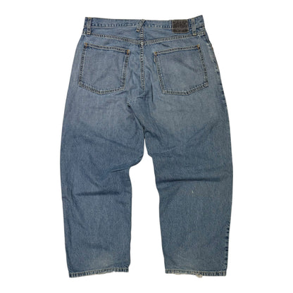 2002 Levi's Y2K Silver Tab Baggy Denim Jeans Faded Indigo