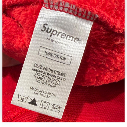 Supreme Reflective Small Box Zip Up Sweatshirt Red