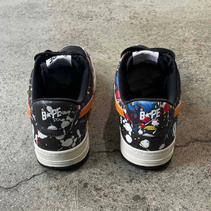A Bathing Ape Bape Sta Paint Splatter Black