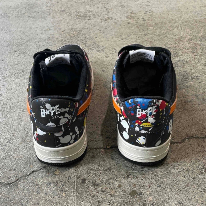 A Bathing Ape Bape Sta Paint Splatter Black