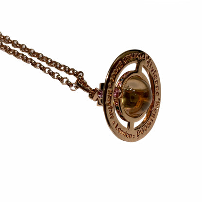Vivienne Westwood Rose Gold Small Orb Pendant Necklace