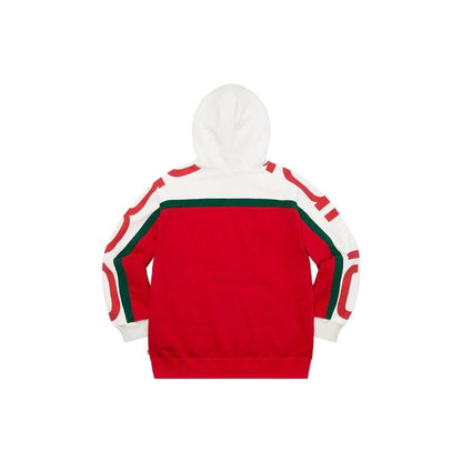 Supreme Big Logo Paneled Zip Up Red