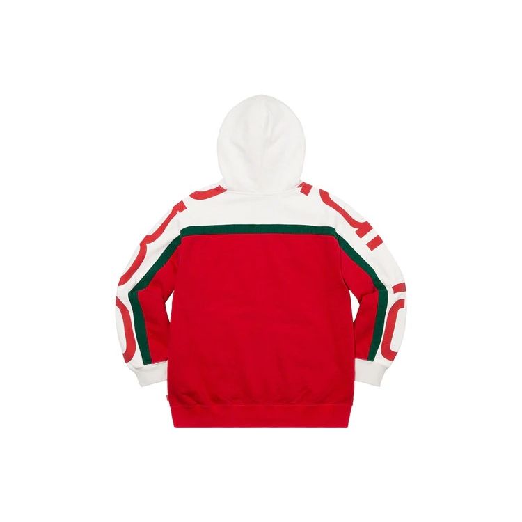 Supreme Big Logo Paneled Zip Up Red