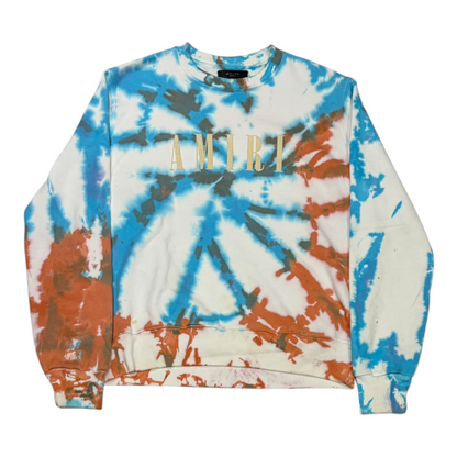 AMIRI Tie Dye Crewneck White/Orange/Blue