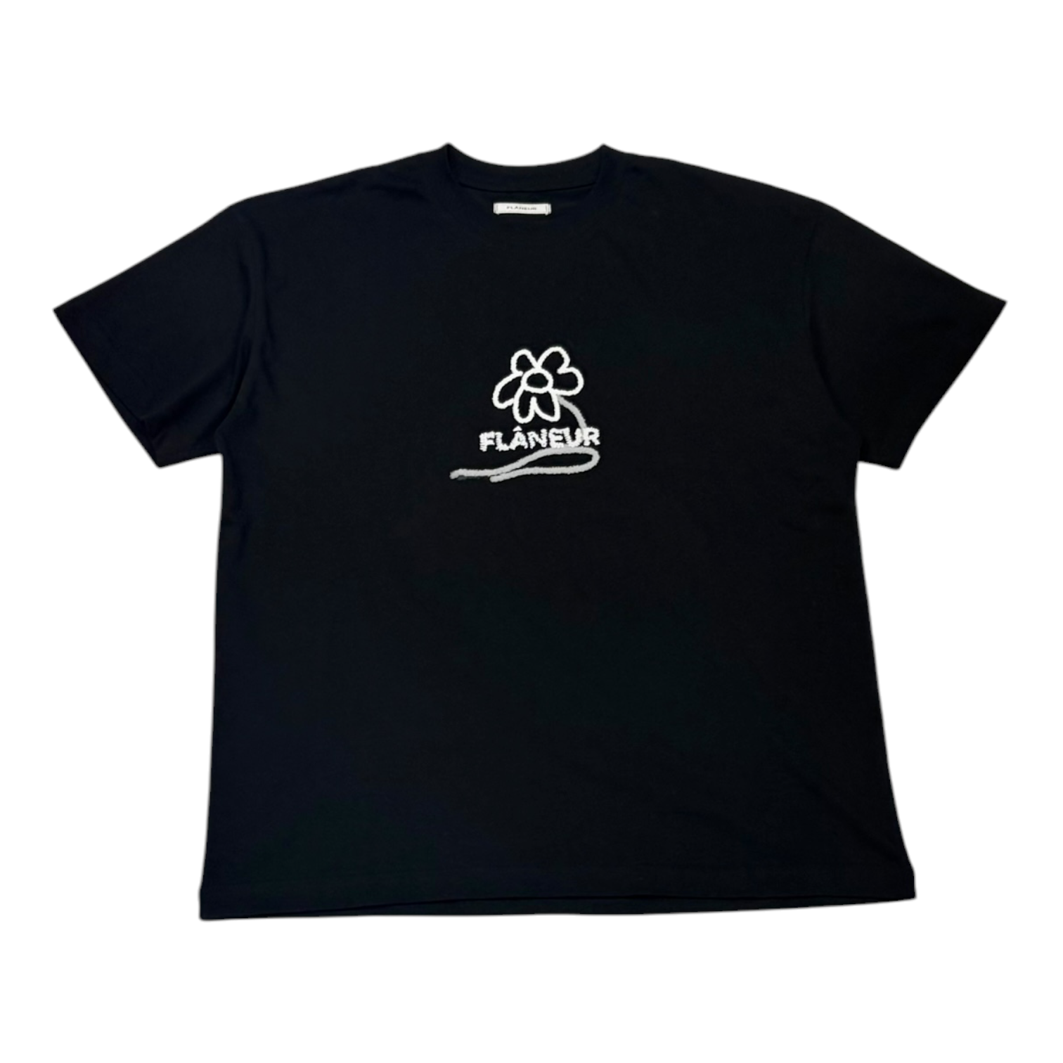 Flaneur Flower Stalk T-shirt Black