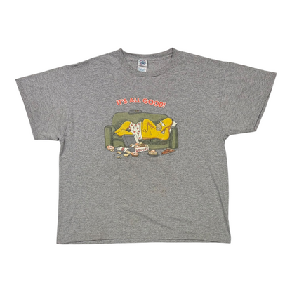Homer Simpson It's All Good Tee Grey