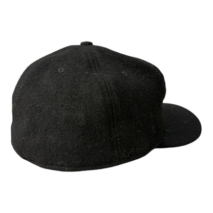 Ebbets Field Wool Fitted Ball Cap Black