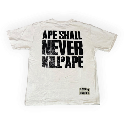 BAPE x Union Pigment Dyed Sta Tee White