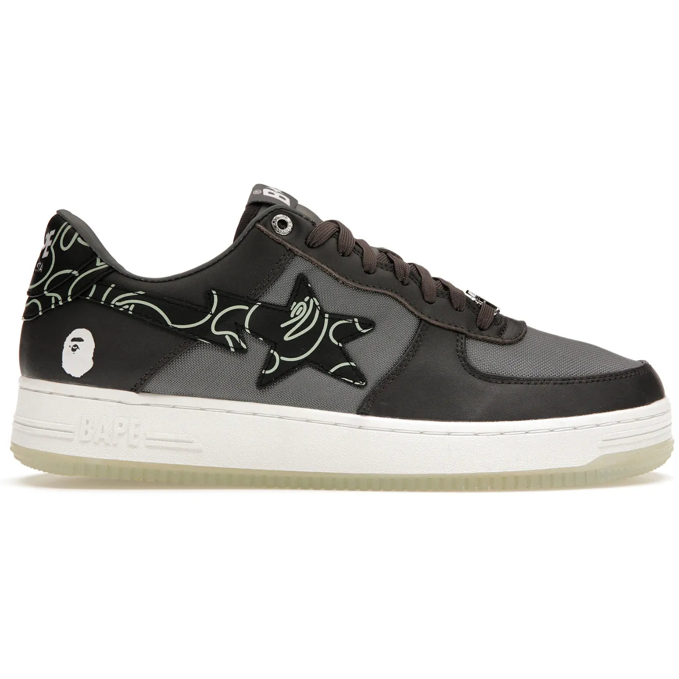 A Bathing Ape Bape Sta Text Code Camo Charcoal