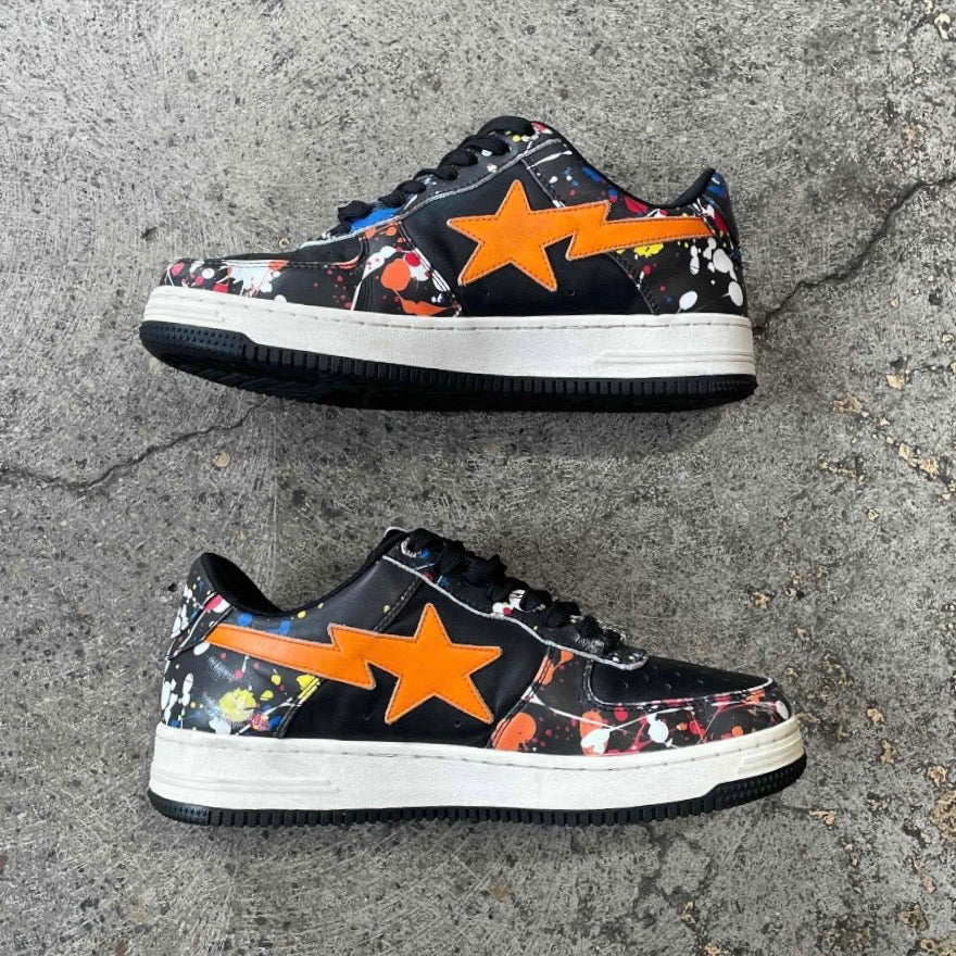 A Bathing Ape Bape Sta Paint Splatter Black