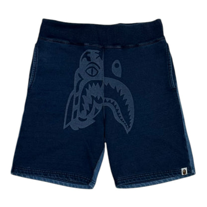 BAPE Indigo Tiger Shark Sweatshort Indigo