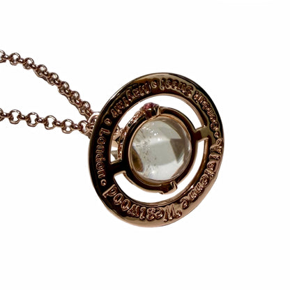 Vivienne Westwood Rose Gold Small Orb Pendant Necklace