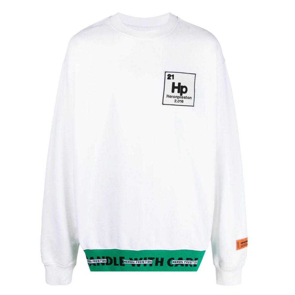 Heron Preston HP Tape Logo Crewneck Sweatshirt White