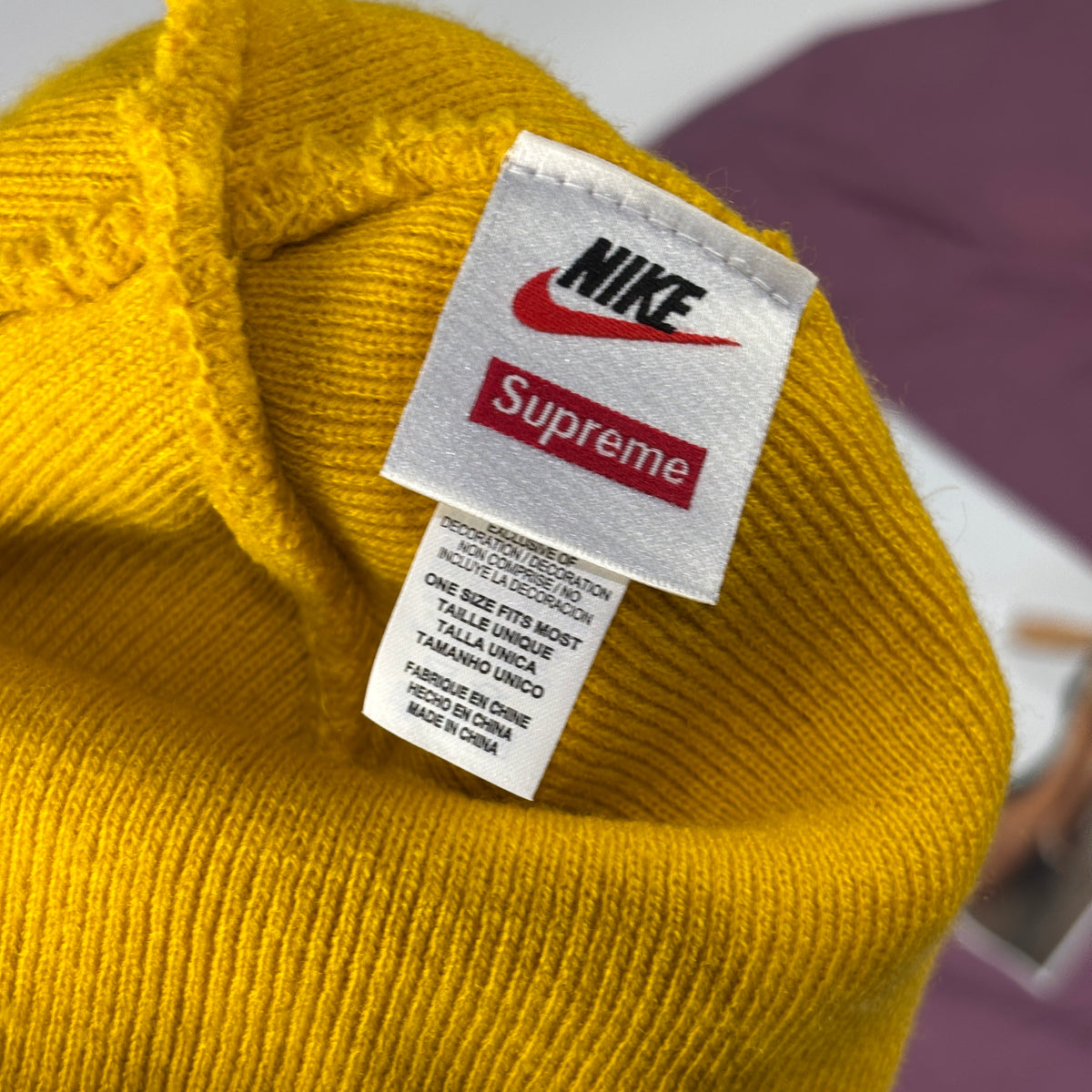 Supreme Nike Beanie Mustard
