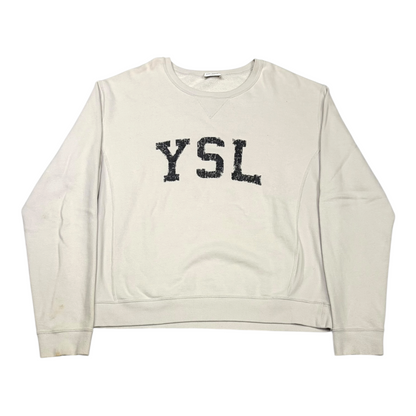 Saint Laurent YSL Print Crewneck Grey