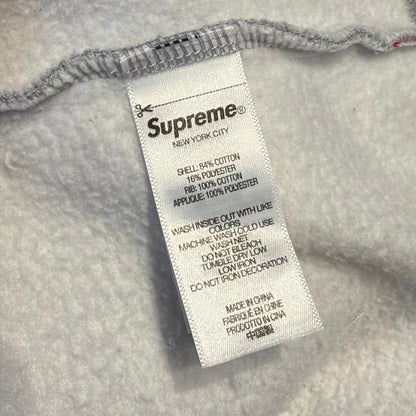 Supreme Blessed Applique Zip Up Hooded Sweatshirt Heather Grey
