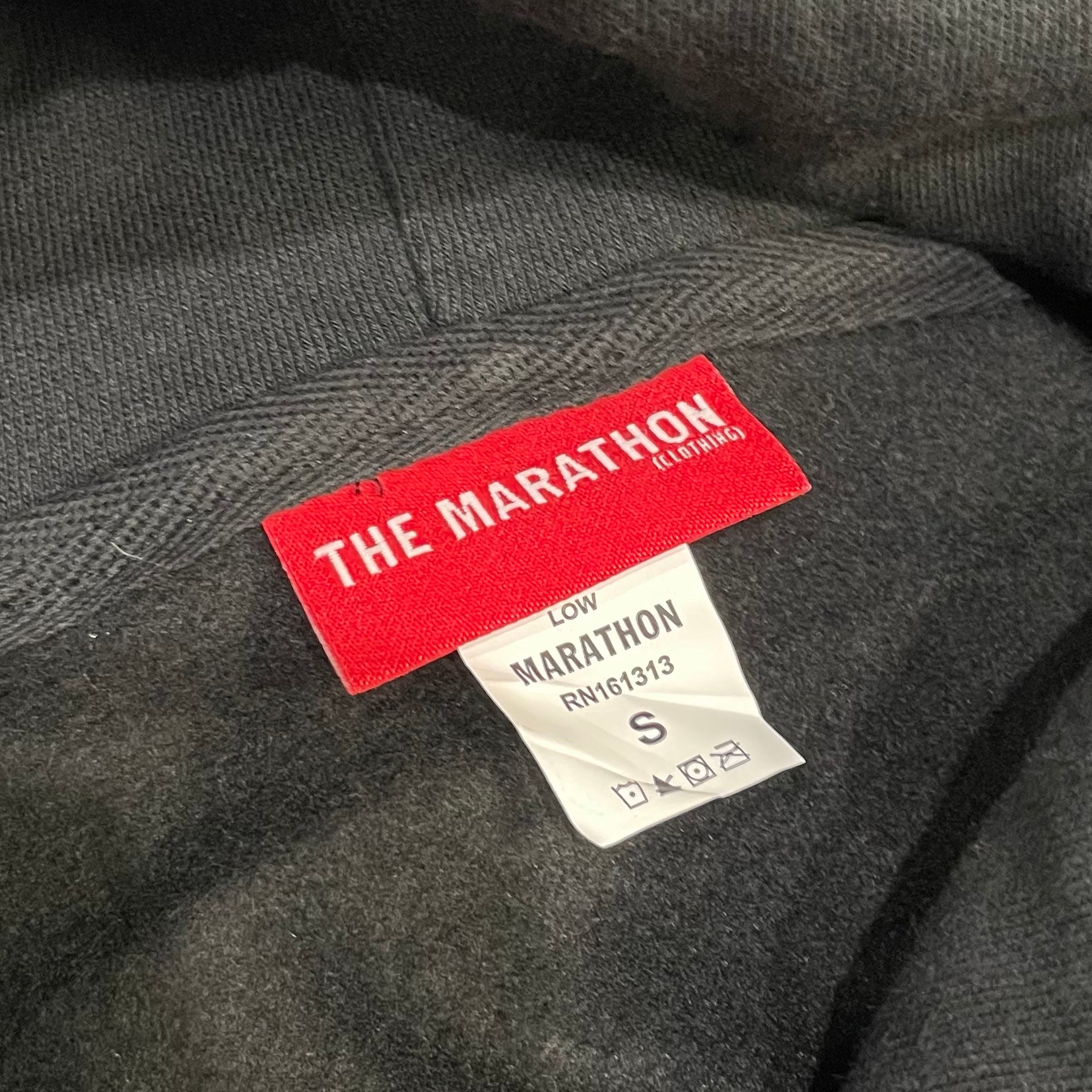 The Marathon Clothing Box Logo Hoodie Black