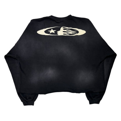 Hellstar Studios Gothic Mirror Face Crewneck Black
