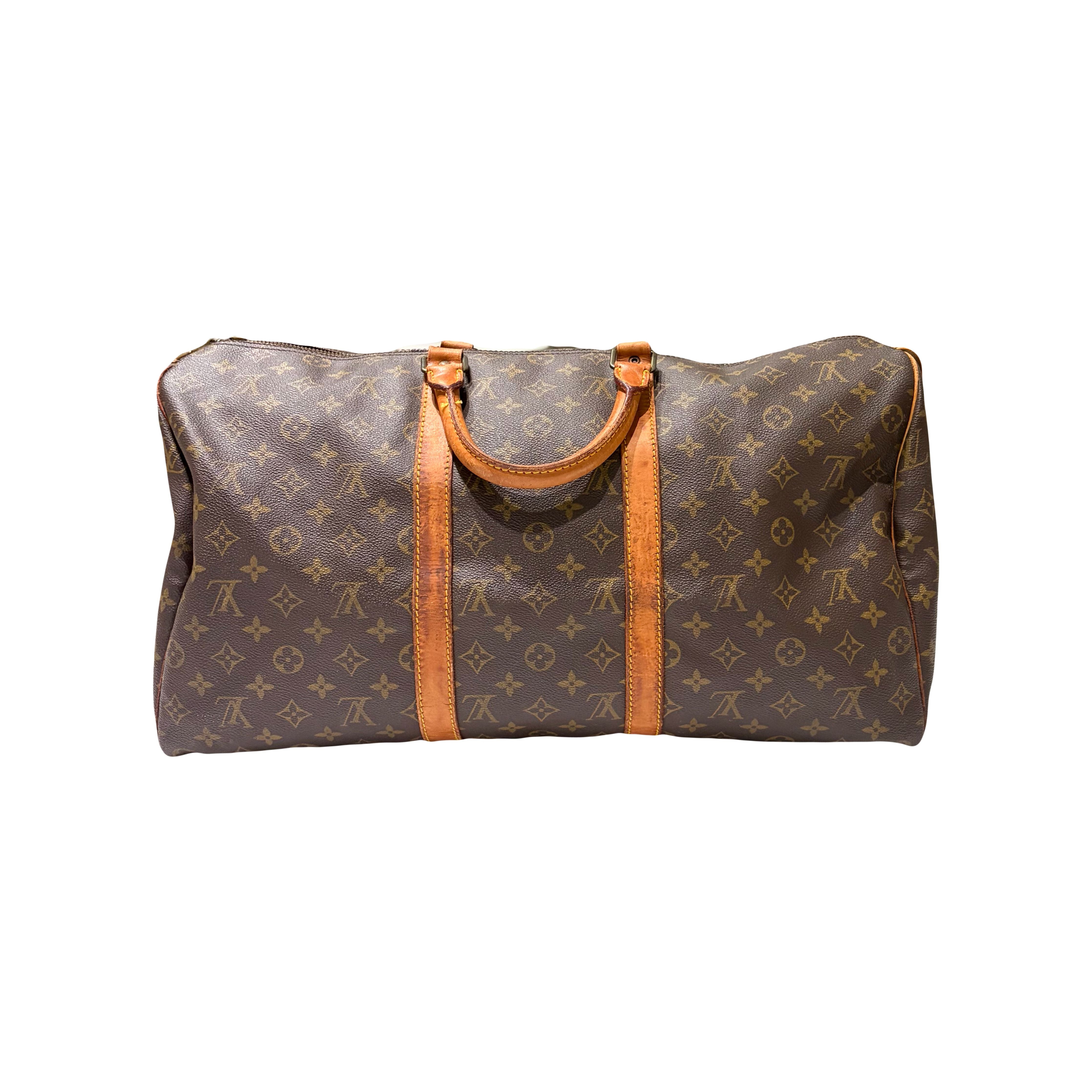 Louis Vuitton Monogram Keepall 50 Brown Vintage