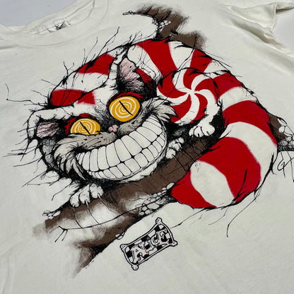 90's Alice in Wonderland Chesire Cat Tee White