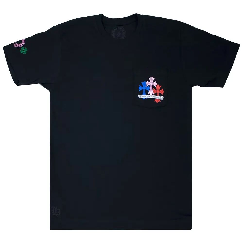 Chrome Hearts Multi Color Cross Cemetery T-shirt Black