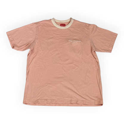 Supreme Ribbed Pocket Tee Pink