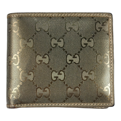 Gucci Brown GG Imprime PVC Bifold Wallet