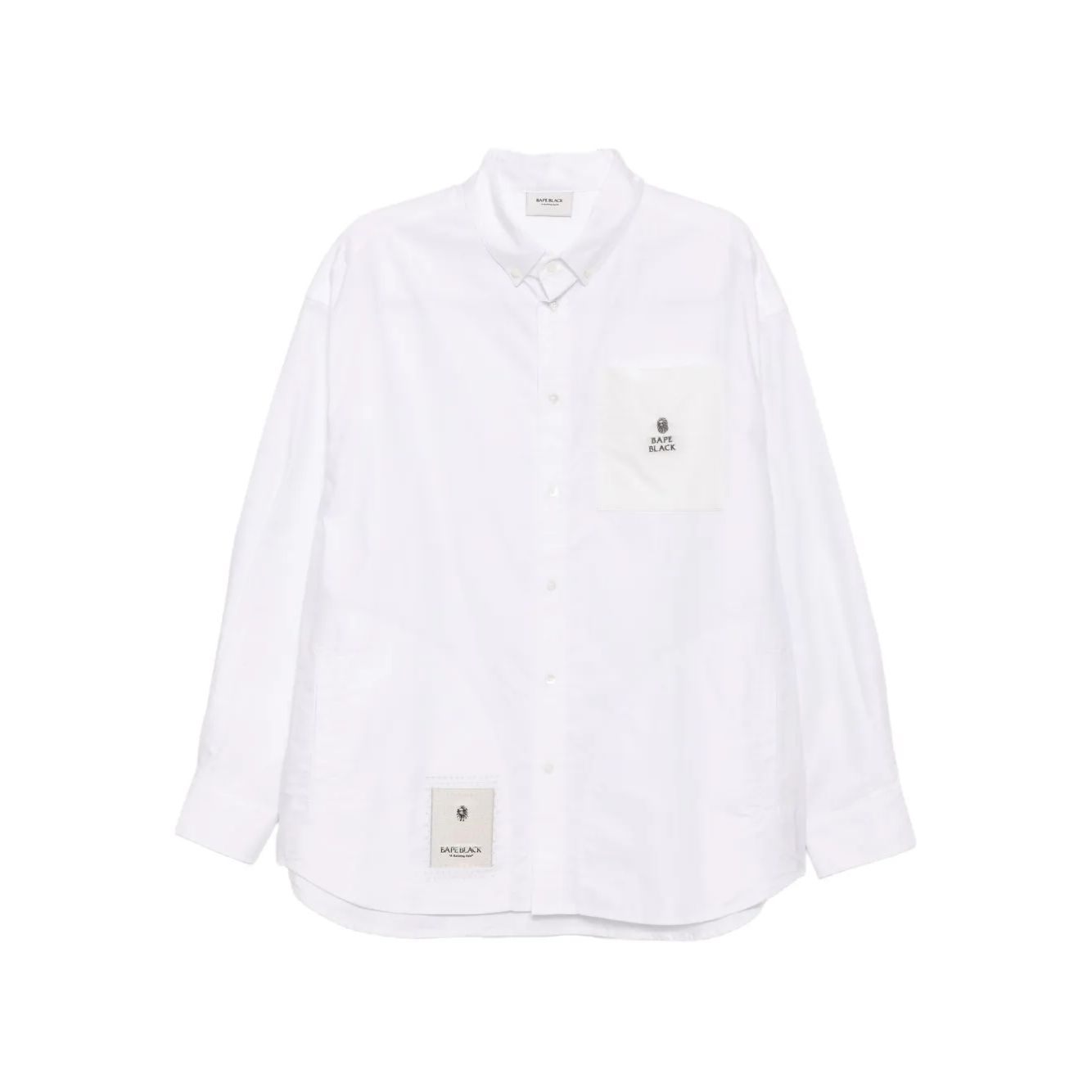 Bape Black 3-Pocket Oxford Shirt White