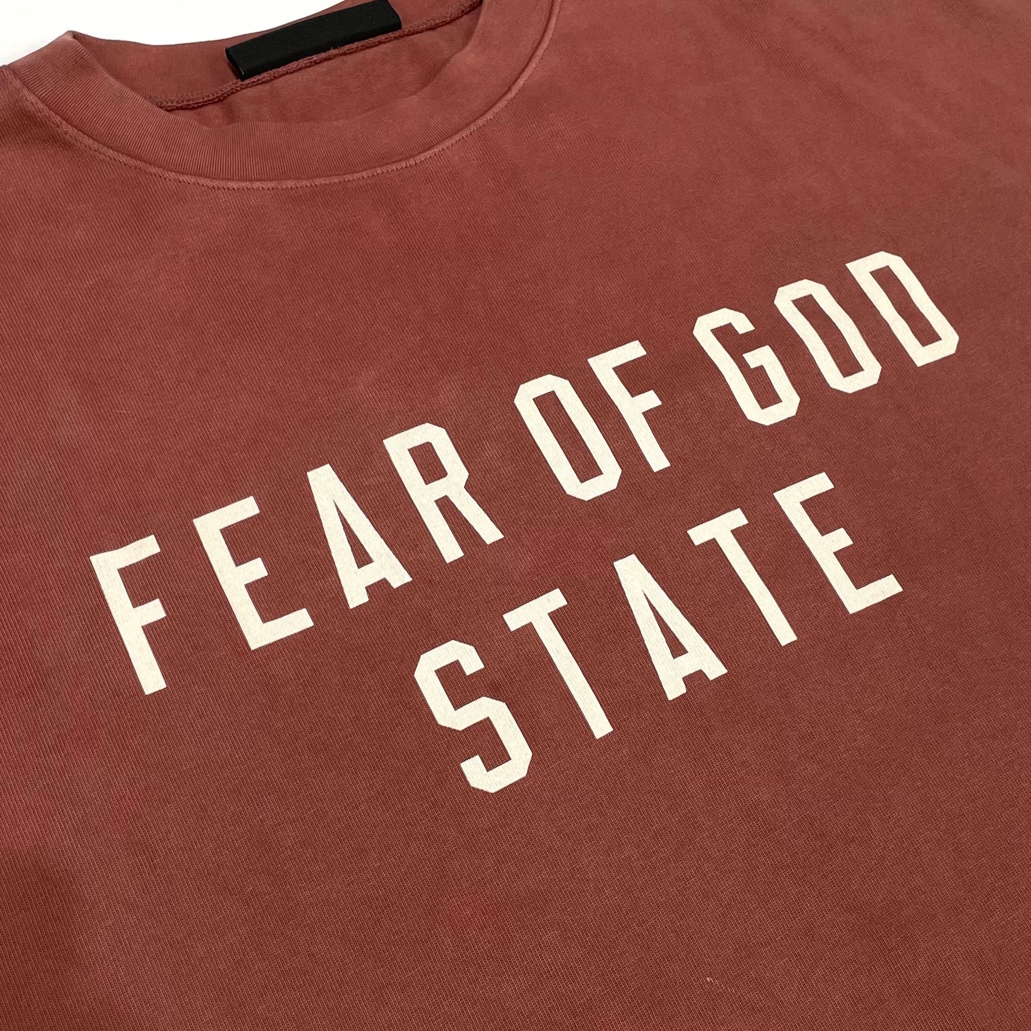 Fear of God Essentials Heavy Crewneck Tee Crimson