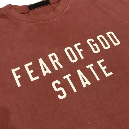 Fear of God Essentials Heavy Crewneck Tee Crimson