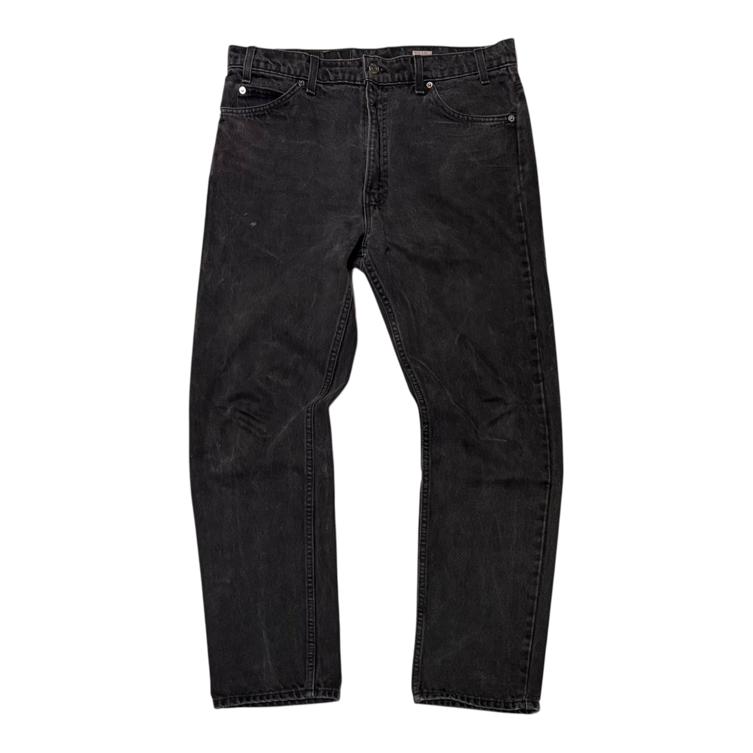 1996 Levi's 550 Orange Tab Jeans Washed Black